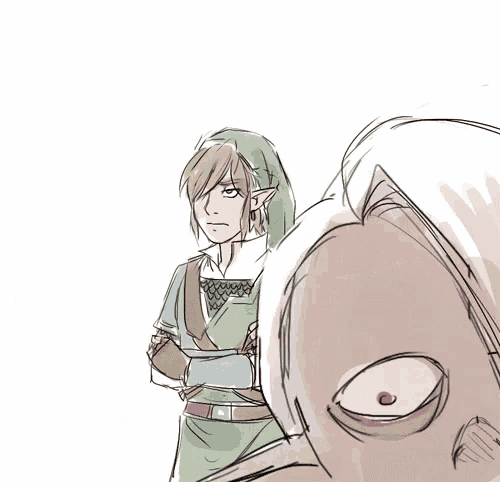 a drawing of a man holding another man 's shoulders