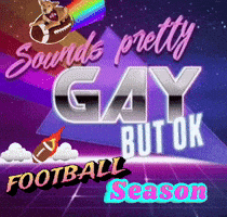 a poster for sounds pretty gay but ok football season