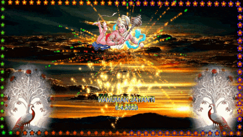 a picture of hanuman jayanti is displayed
