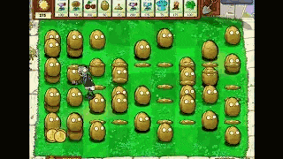 a video game called plants vs zombies is being played on a computer screen .
