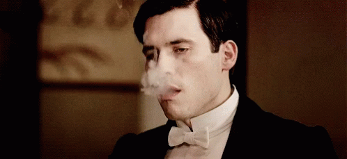 Thomas Downton Abbey GIF - Thomas Downton Abbey Smoking GIFs