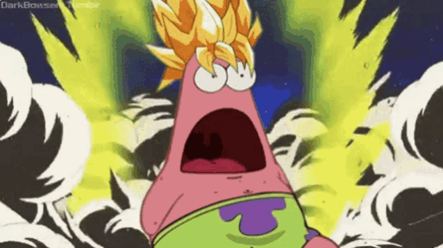 patrick star from spongebob has a yellow haircut