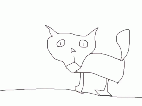 Scary Cat GIF - Scary Cat Line Drawing GIFs