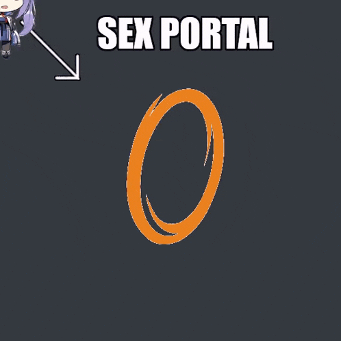 a picture of a girl and a circle with the words sex portal