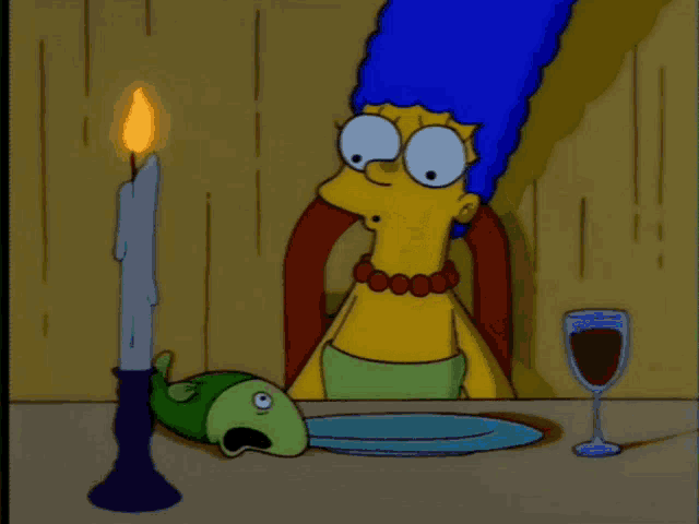 Marge Simpson Flopping Fish GIF - Marge Simpson Flopping Fish Loop GIFs