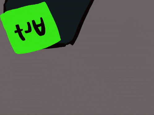 a cartoon character with a green tongue sticking out next to another cartoon character