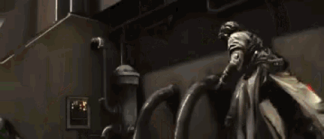 two soldiers are fighting each other with lightsabers in a room .