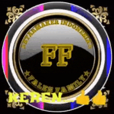 a circle with the letter f on it