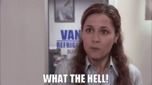 The Office Pam Beesly GIF - The Office Pam Beesly What The Hell GIFs