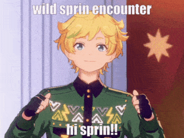 a picture of a boy with the words wild sprint encounter written on it