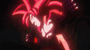 a cartoon character with red hair and a glowing face