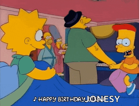 bart simpson and lisa simpson from the simpsons are jumping on a bed