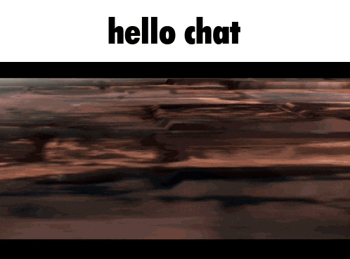 a blurred image with the words hello chat on the top