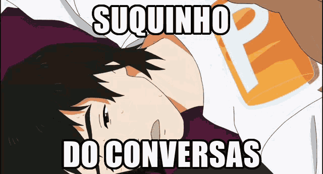 a picture of a person laying down with the words suquinho do conversas