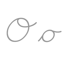 a black and white drawing of the letter o and o .