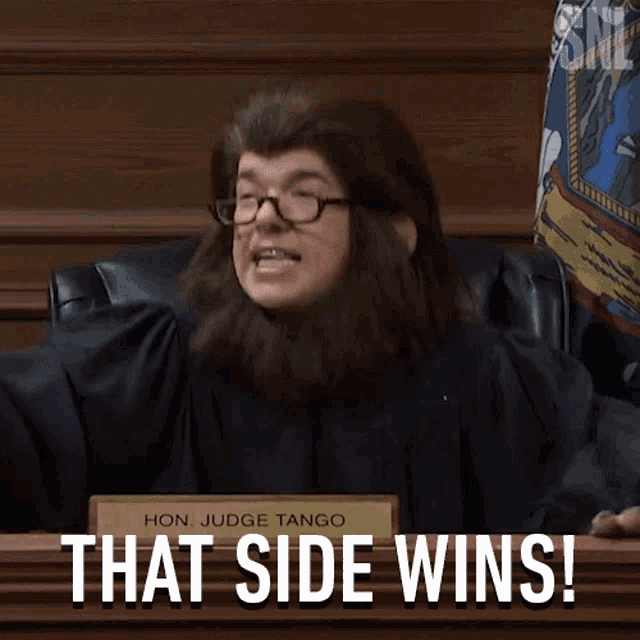That Side Wins Judge Tango GIF - That Side Wins Judge Tango Saturday Night Live GIFs