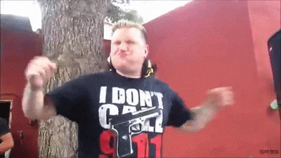 a man wearing a t-shirt that says i don 't care