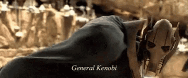 a close up of a person 's knee with the words general kenobi written on it .
