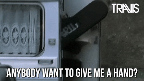 a picture of a car with the words anybody want to give me a hand