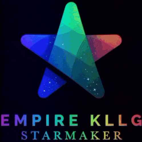 a logo for empire kllg starmaker with a colorful star in the center