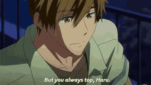 a man in a green shirt says but you always top haru