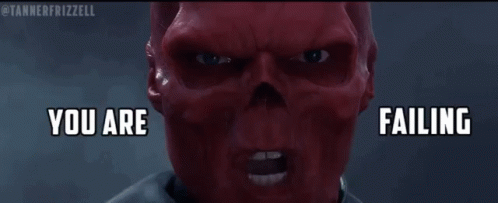Red Skull You Are Failing GIF - Red Skull You Are Failing Failure GIFs