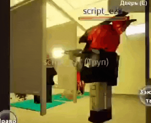 a person is playing a video game with the name script on the bottom