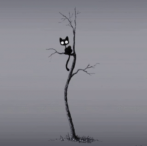 Cat Creepy GIF - Cat Creepy Tree GIFs