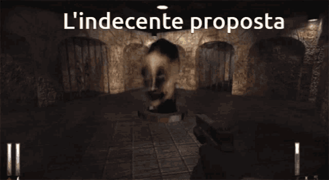 a screenshot of a video game with the words l' indecente proposta at the top