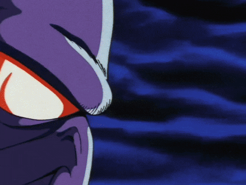 a close up of a person 's face with red eyes