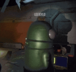 a cartoon character with the name leekylo on the wall behind him