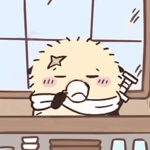 a cartoon drawing of a hedgehog with a star on it 's head
