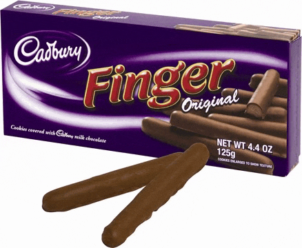 a box of cadbury finger original cookies