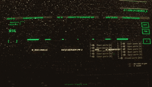 a computer screen with a lot of numbers and letters