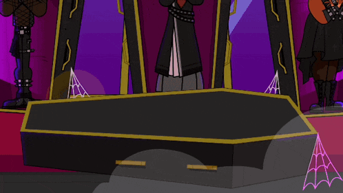 a cartoon of a woman singing into a microphone