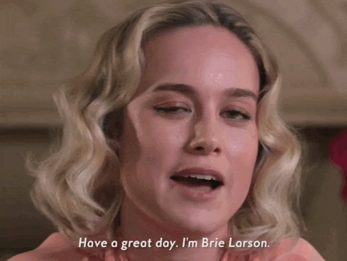 Brie Larson Have A Great Day GIF - Brie Larson Have A Great Day GIFs