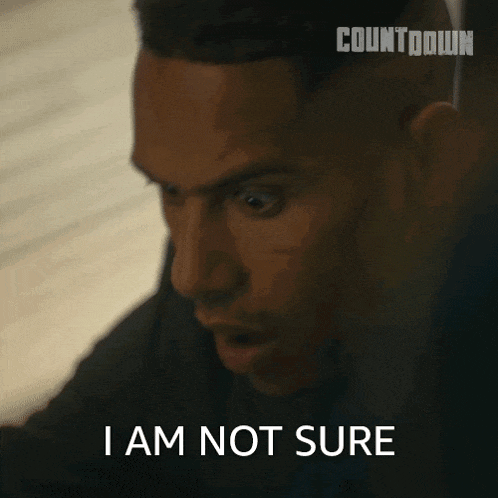a man says " i am not sure " in a countdown advertisement