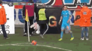 a soccer game is being shown on canal