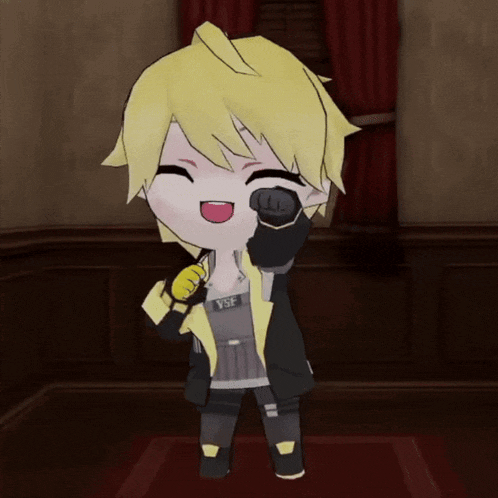 a cartoon character wearing a vest that says vsf