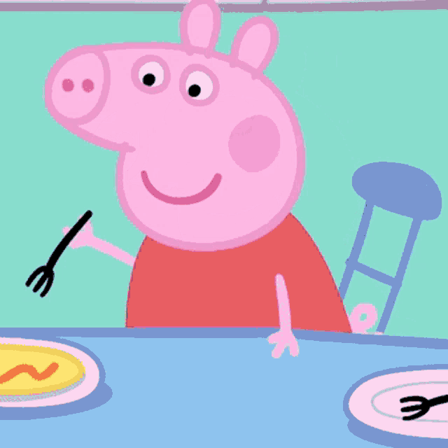 Peppa Pig Pancake GIF - Peppa Pig Pancake Delicious GIFs