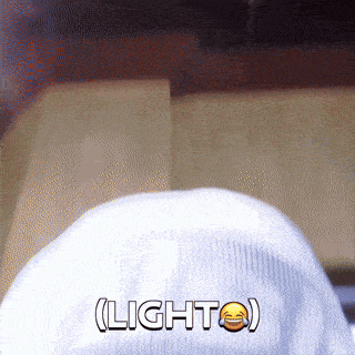 a close up of a person 's face with the words lights written on it