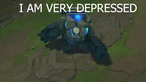 a screenshot of a video game that says i am very depressed on it
