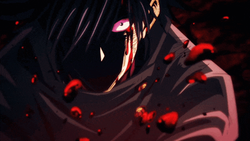 a close up of a person 's face with blood coming out of his mouth