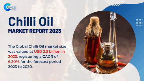 a poster for chilli oil market report 2023