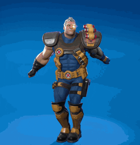 a man in a superhero costume with a x on his belt