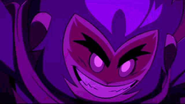 a purple background with a black swirl in the middle of it