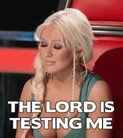 Christina Aguilera The Lord Is Testing Me GIF - Christina Aguilera The Lord Is Testing Me Hooo GIFs