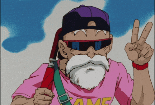 a man with a beard and sunglasses is wearing a pink shirt that says game