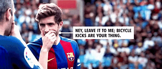 a soccer player with a bicycle kicks logo on his jersey