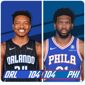 Orlando Magic (104) Vs. Philadelphia 76ers (104) Fourth-period-overtime Break GIF - Nba Basketball Nba 2021 GIFs